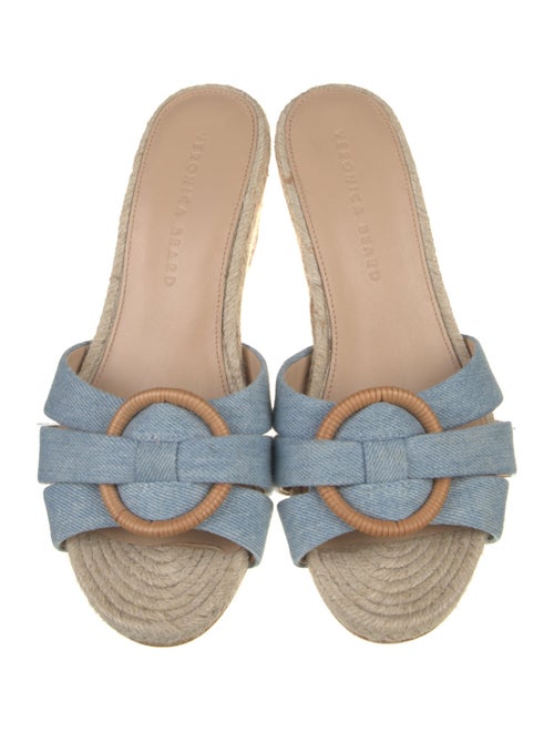 Veronica Beard Denim Animal Print Espadrilles