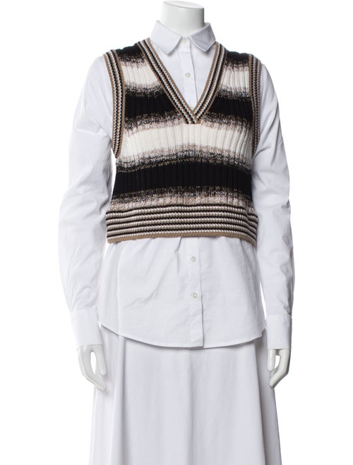 Veronica Beard Merino Wool Striped Top