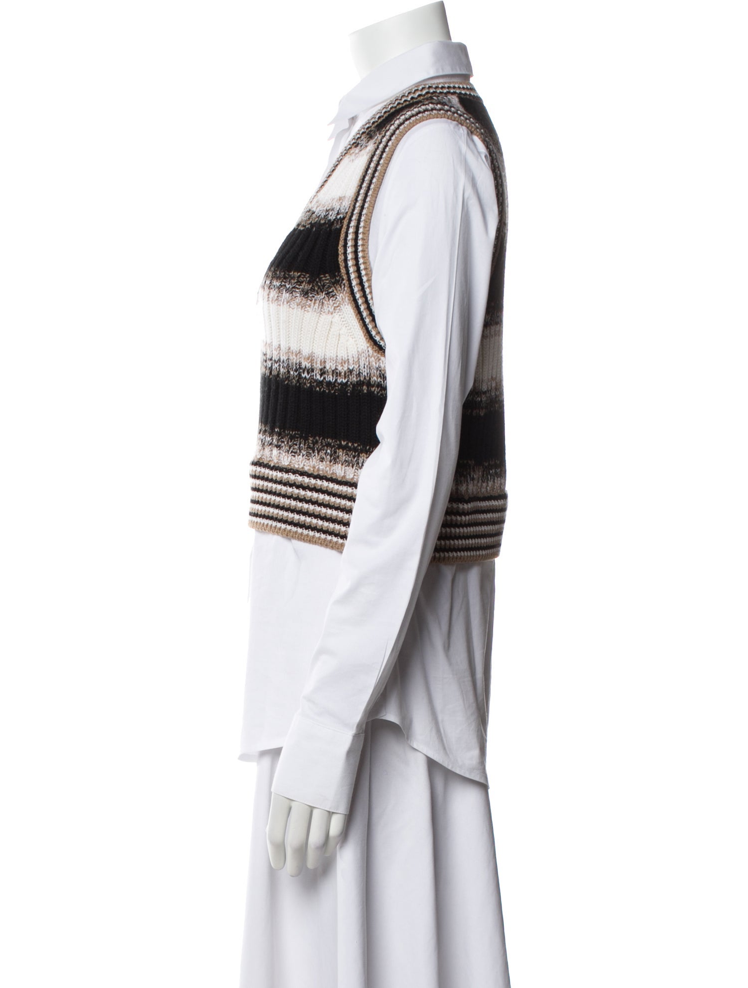 Veronica Beard Merino Wool Striped Top