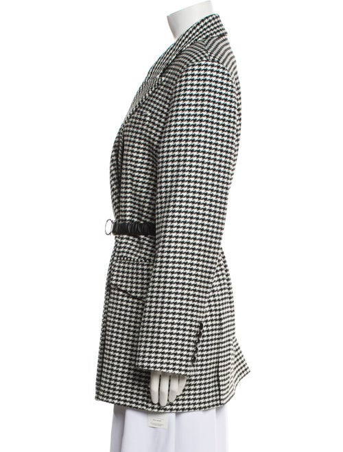 Veronica Beard Houndstooth Print Trench Coat