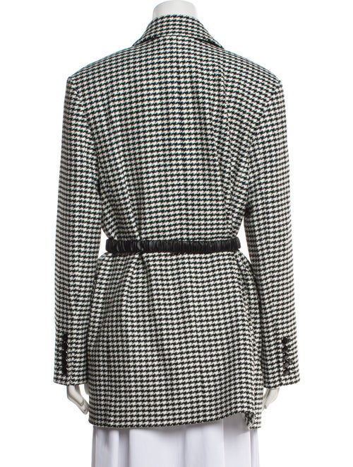 Veronica Beard Houndstooth Print Trench Coat