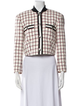 Veronica Beard Tweed Pattern Evening Jacket