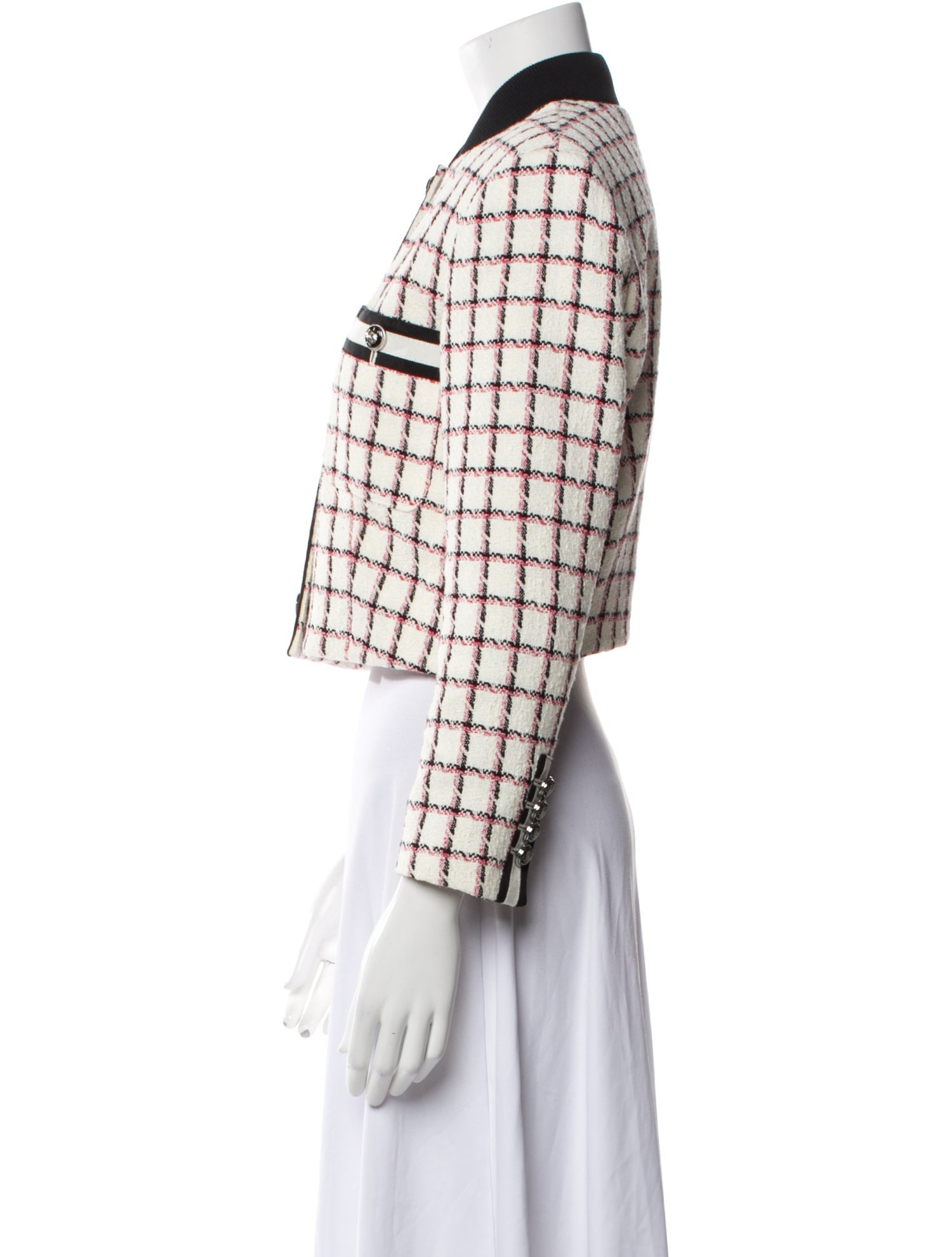 Veronica Beard Tweed Pattern Evening Jacket