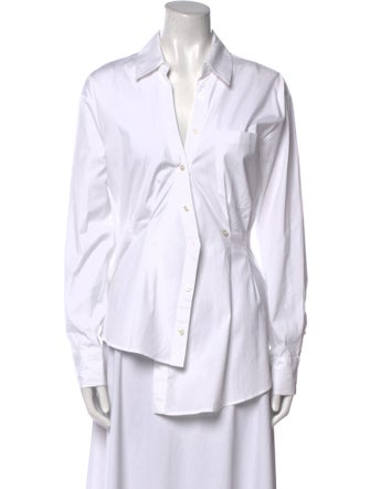 Veronica Beard Long Sleeve Button-Up Top