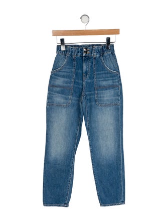 Veronica Beard Mid-Rise Straight Leg Jeans