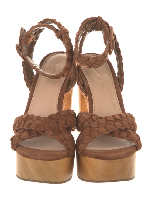 Veronica Beard Suede Braided Accents Sandals