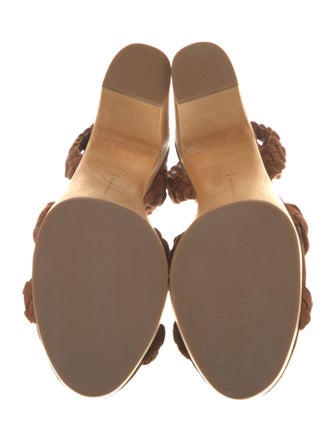 Veronica Beard Suede Braided Accents Sandals