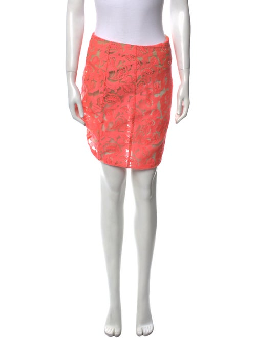 Veronica Beard Lace Pattern Mini Skirt