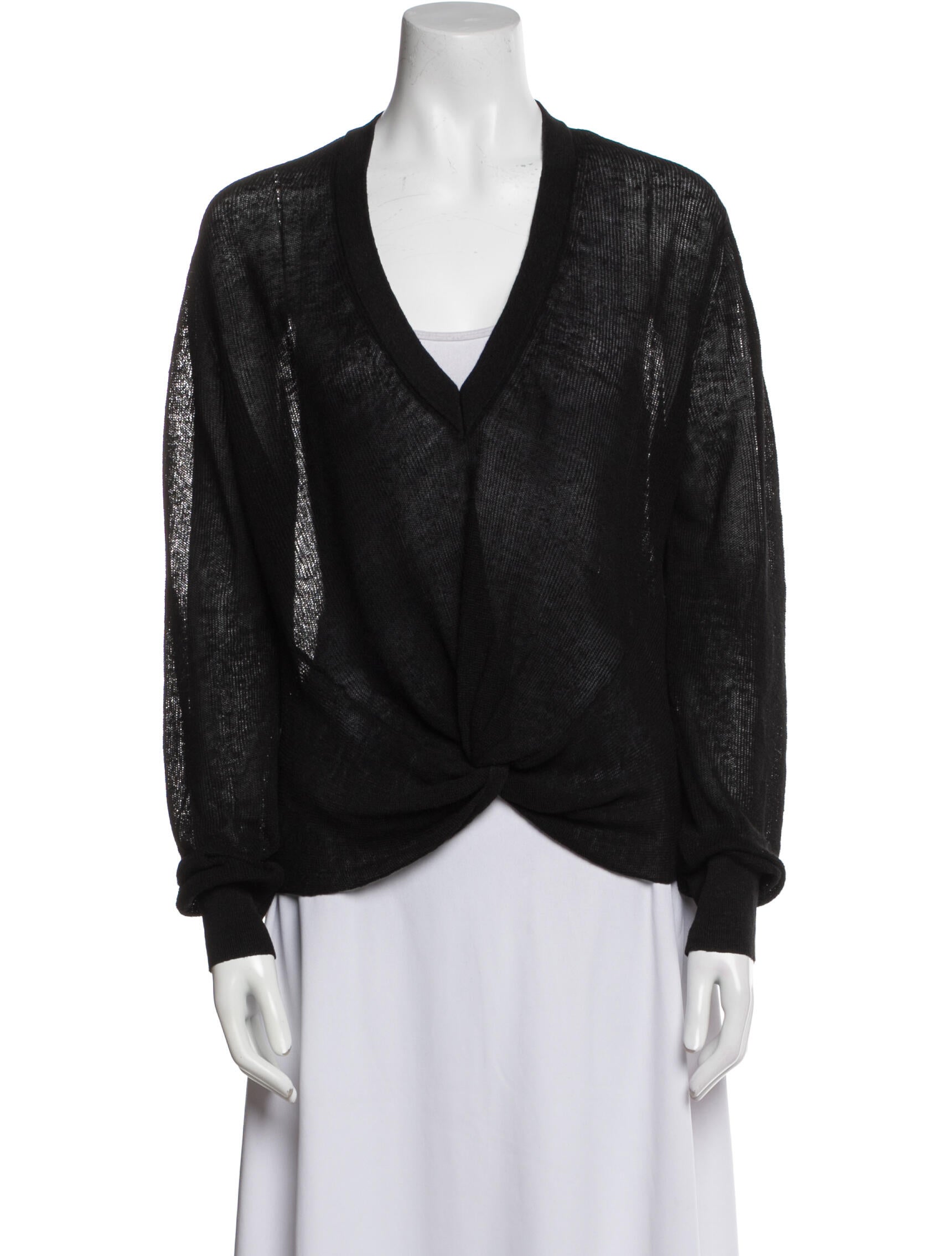 Veronica Beard Linen V-Neck Blouse