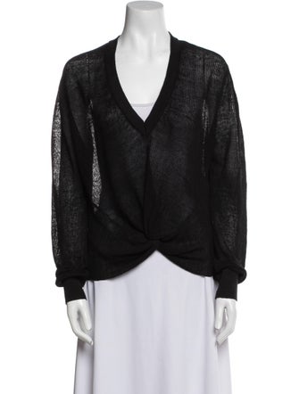 Veronica Beard Linen V-Neck Blouse