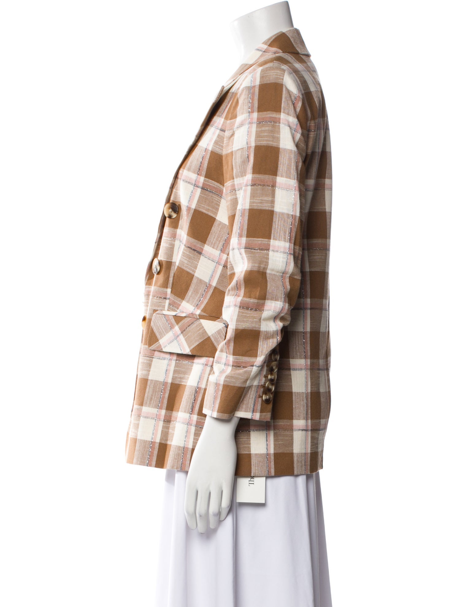 Veronica Beard Plaid Print Blazer