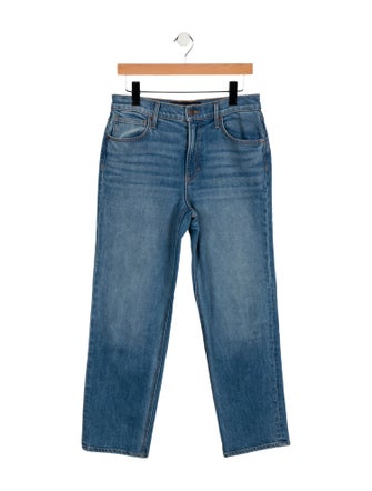 Veronica Beard Mid-Rise Straight Leg Jeans