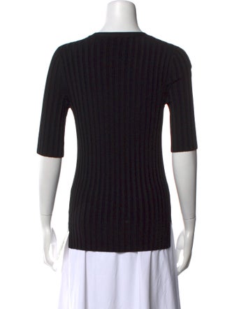 Veronica Beard Scoop Neck Three-Quarter Sleeve T-Shirt