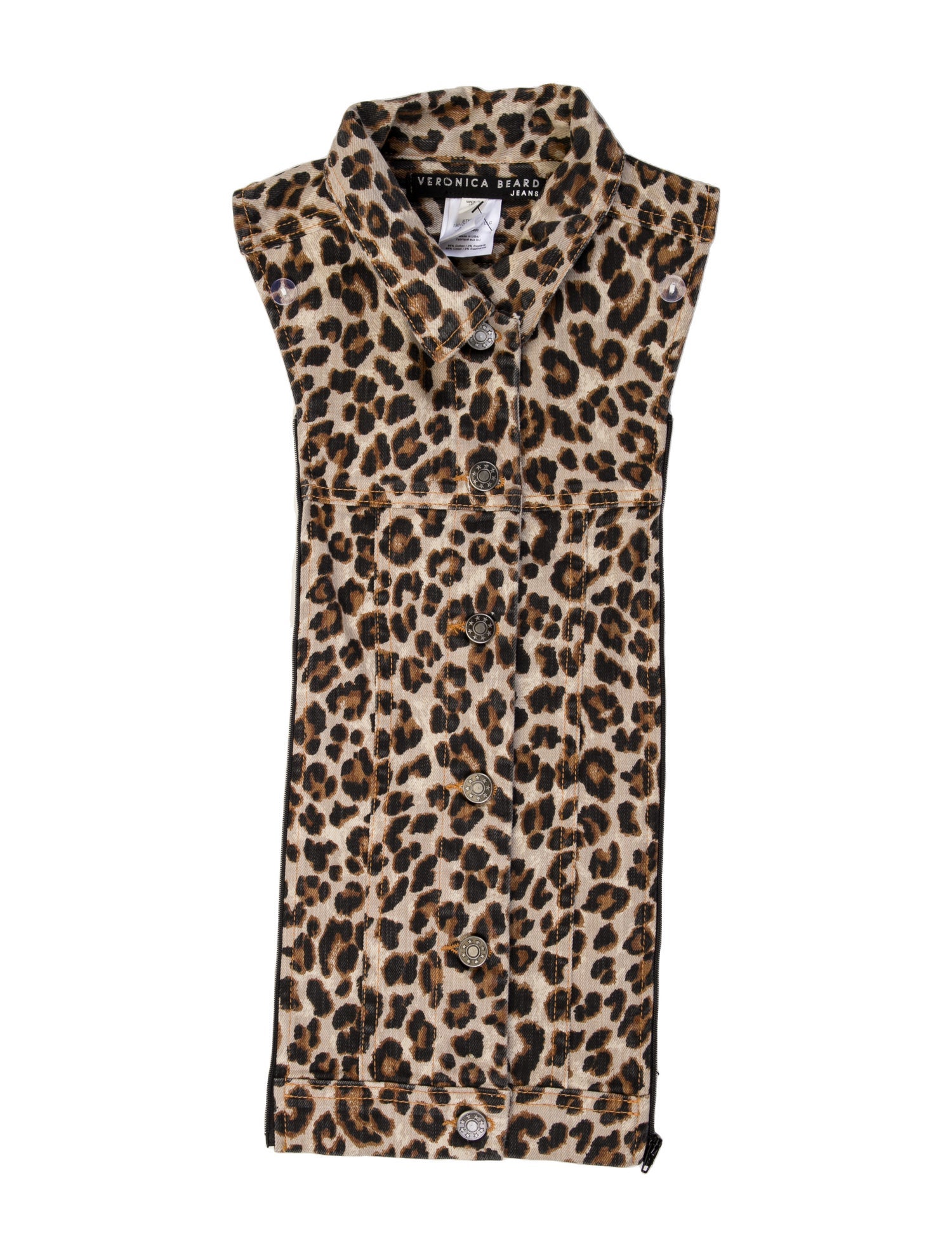 Veronica Beard Tweed Animal Print Dickey
