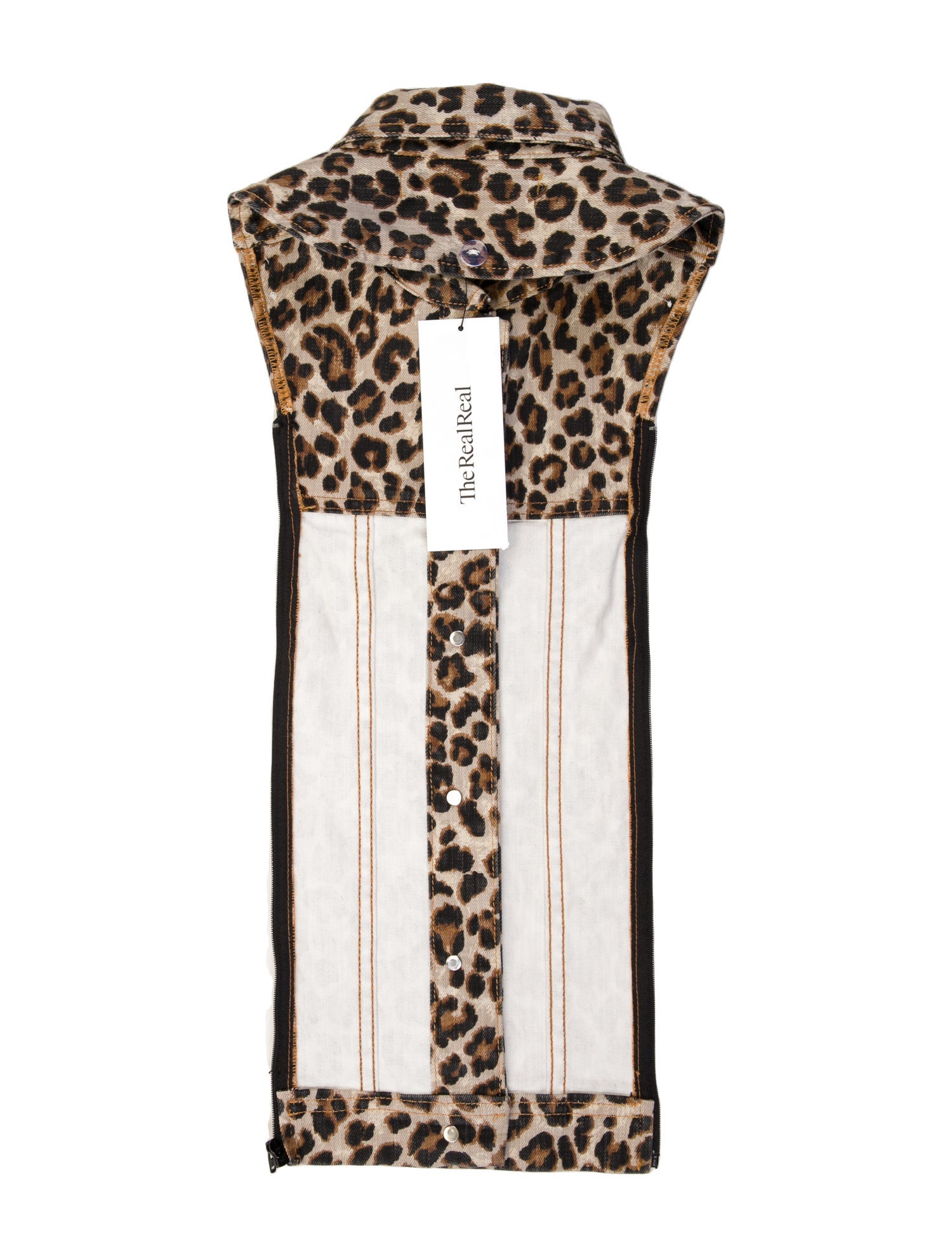 Veronica Beard Tweed Animal Print Dickey