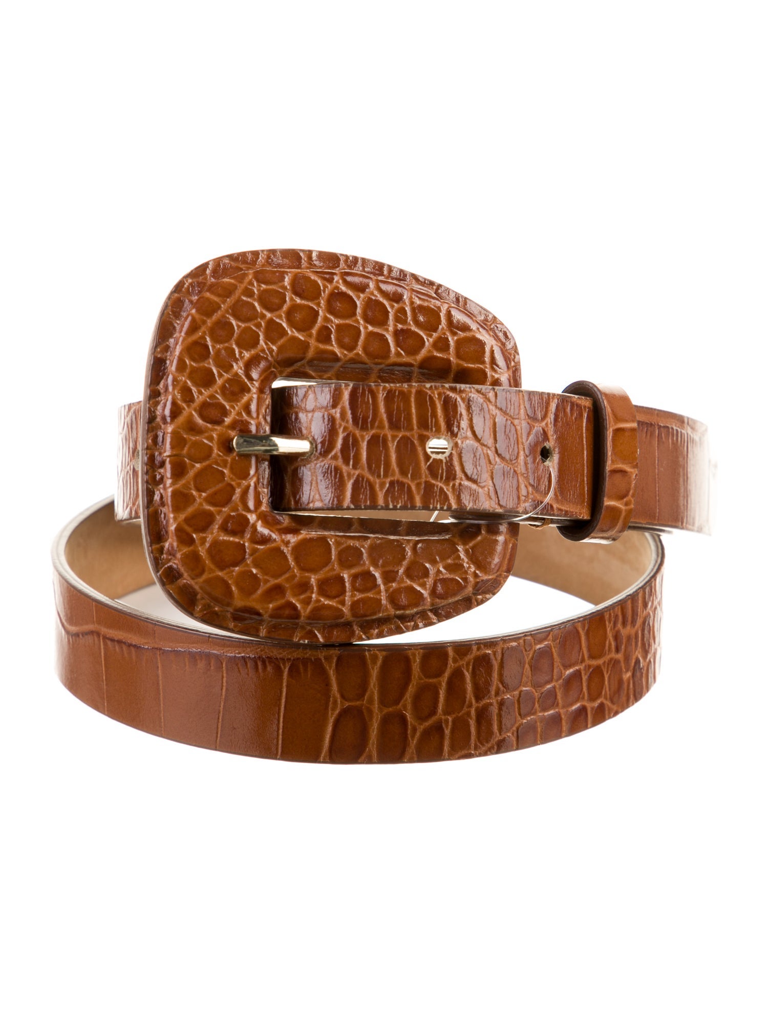 Veronica Beard Skinny Alligator Belt