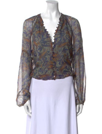 Veronica Beard Silk Printed Blouse