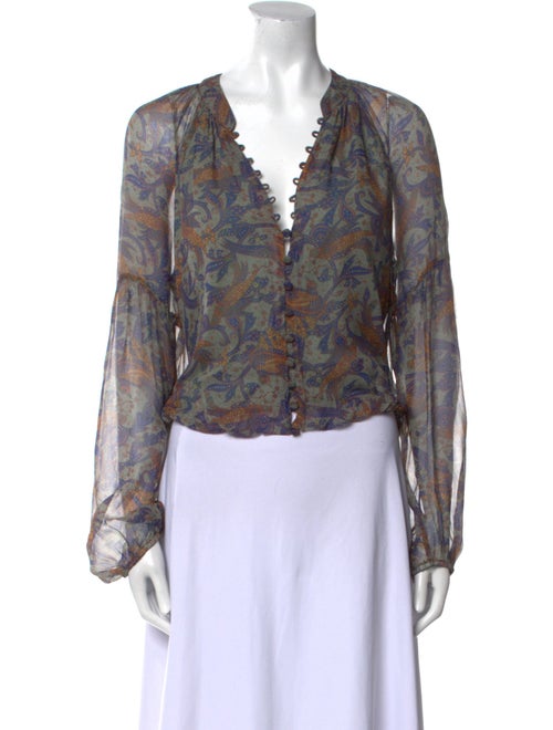 Veronica Beard Silk Printed Blouse
