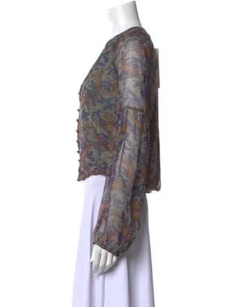 Veronica Beard Silk Printed Blouse