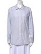 Veronica Beard Striped Long Sleeve Button-Up Top