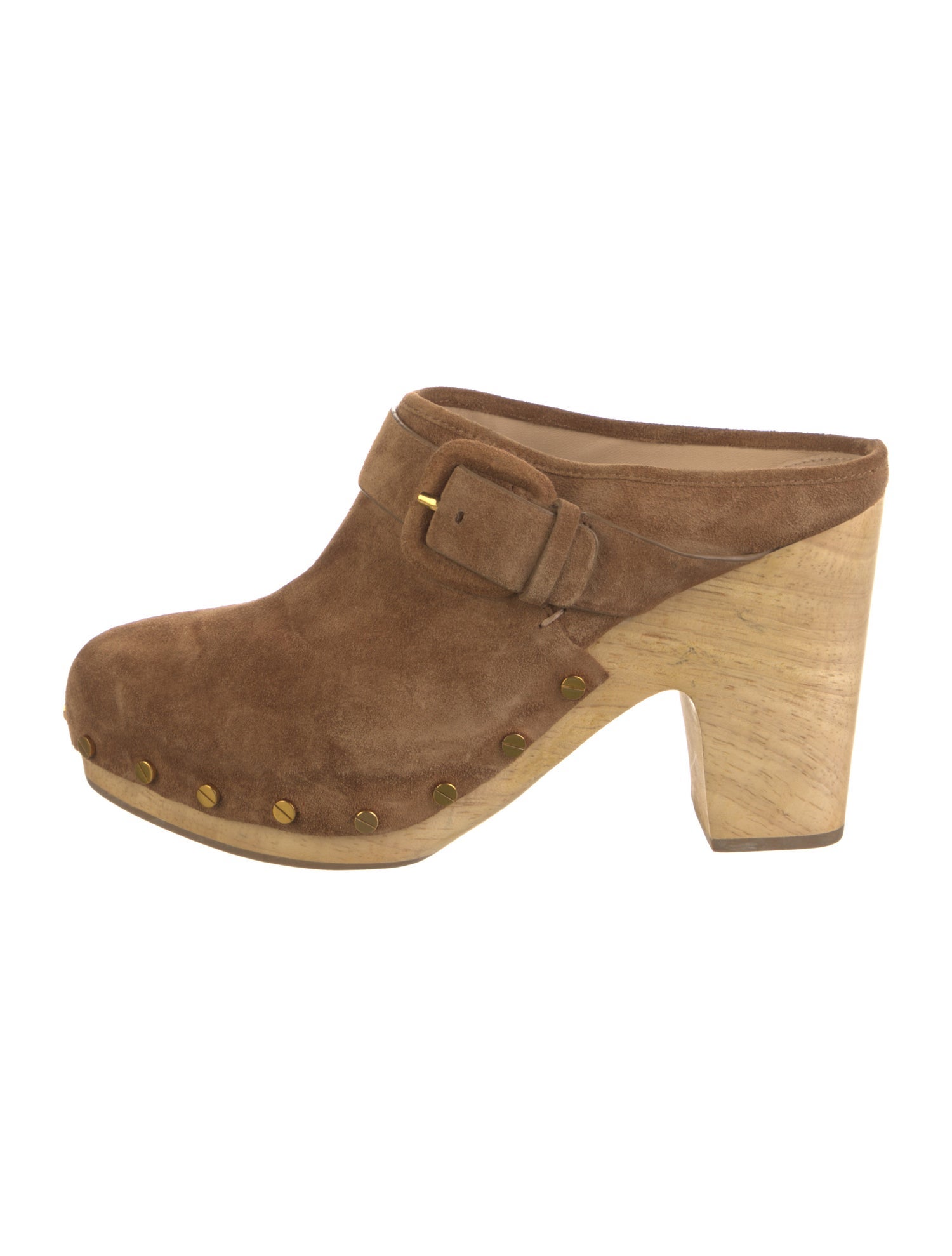 Veronica Beard Suede Studded Accents Mules