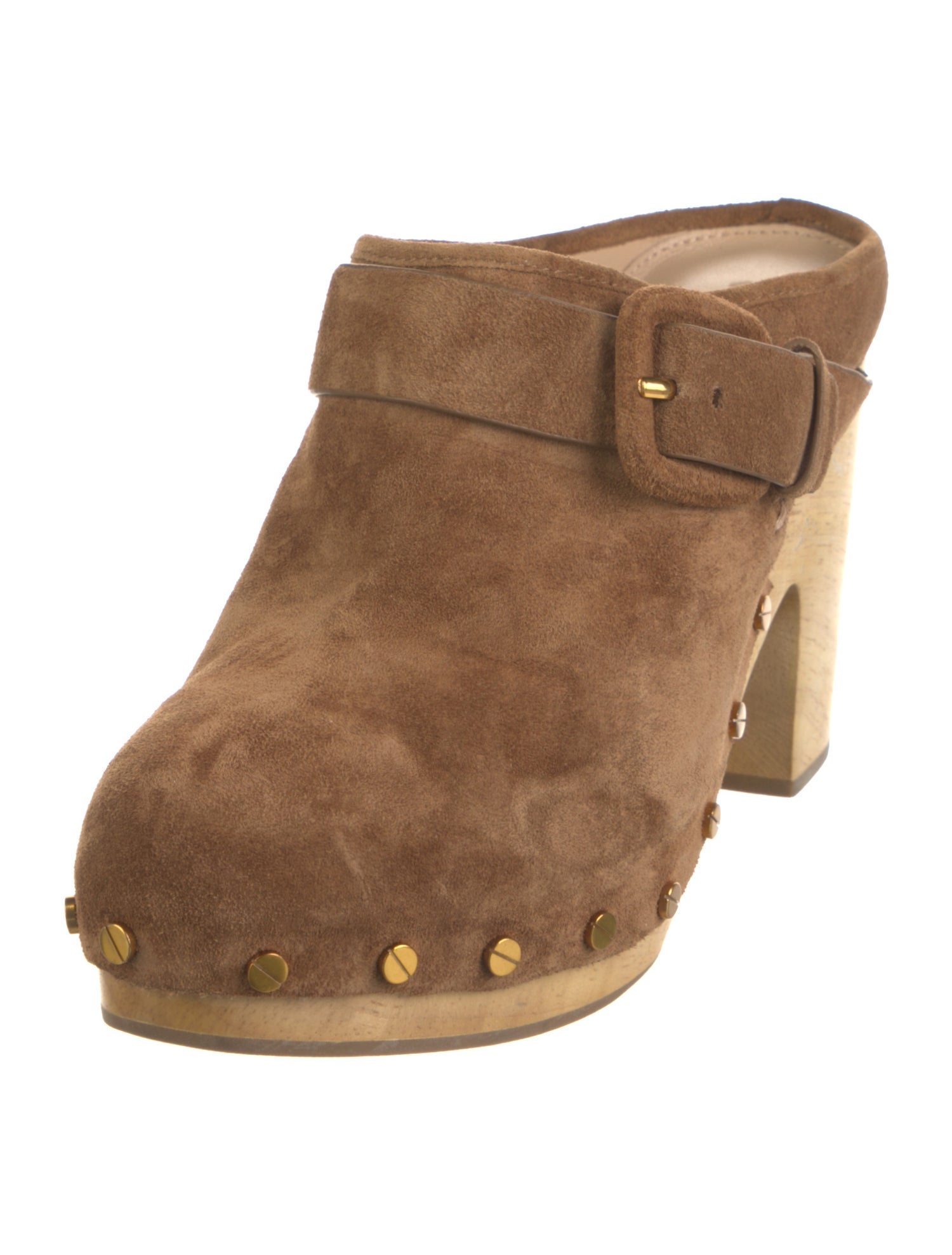 Veronica Beard Suede Studded Accents Mules