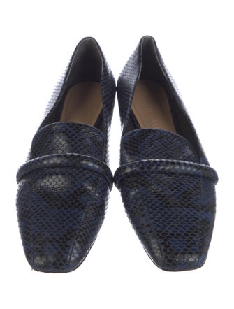 Veronica Beard Leather Animal Print Loafers