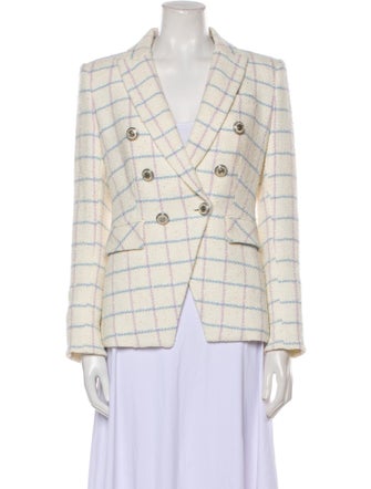 Veronica Beard Plaid Print Blazer