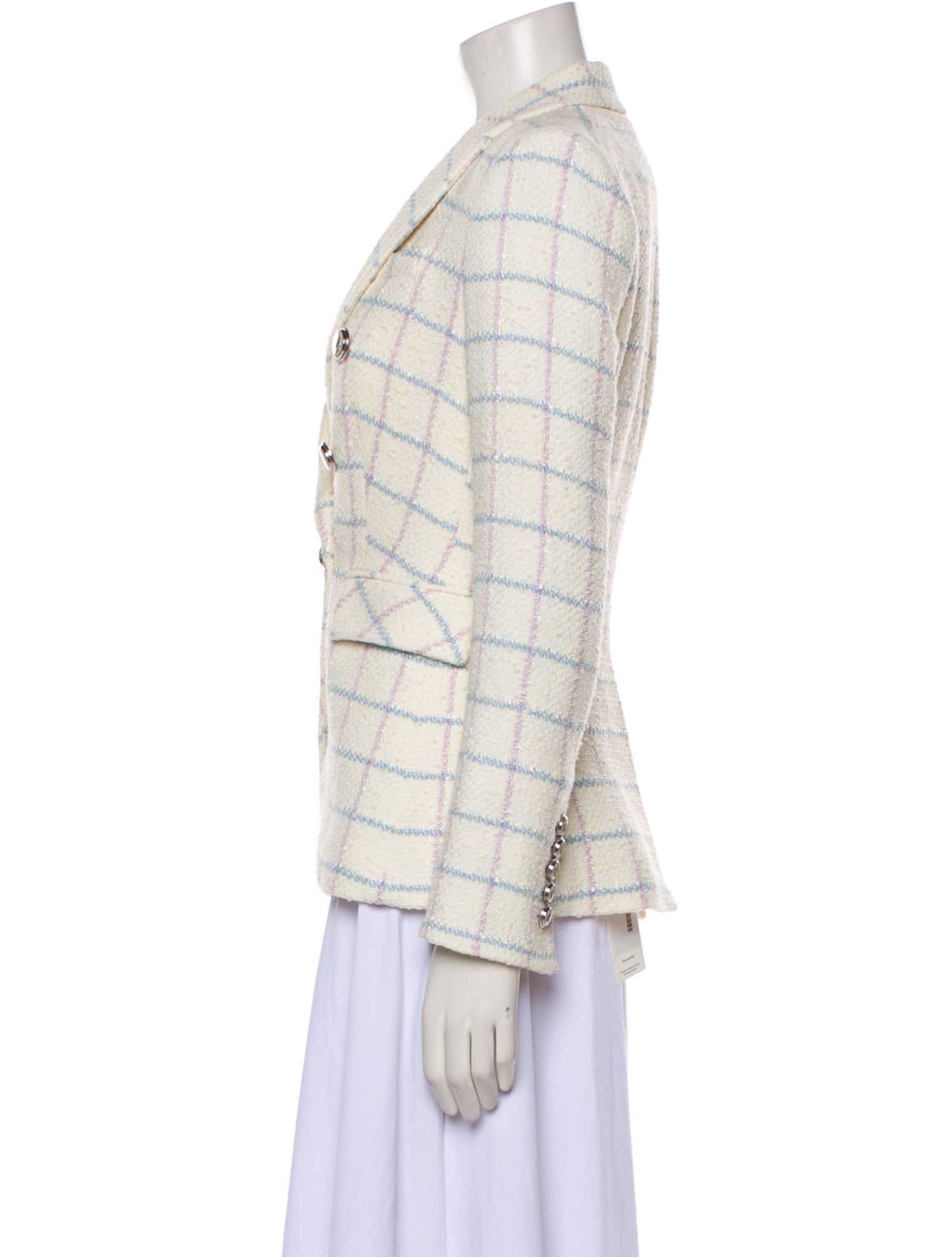 Veronica Beard Plaid Print Blazer