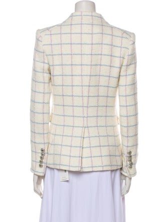 Veronica Beard Plaid Print Blazer