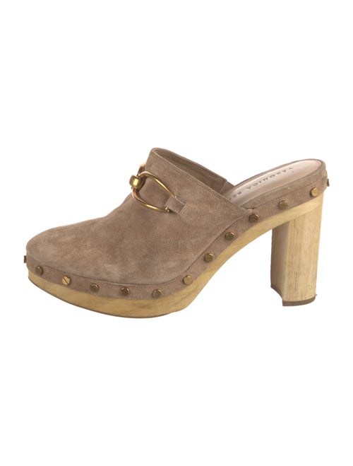 Veronica Beard Suede Studded Accents Mules