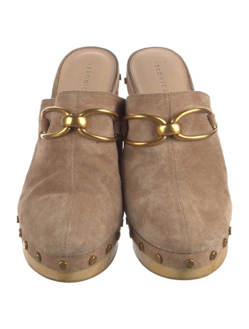 Veronica Beard Suede Studded Accents Mules