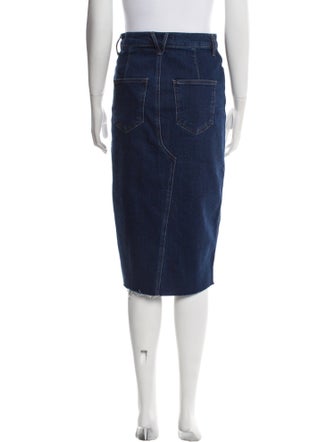 Veronica Beard Raw-Edge Trim Knee-Length Skirt