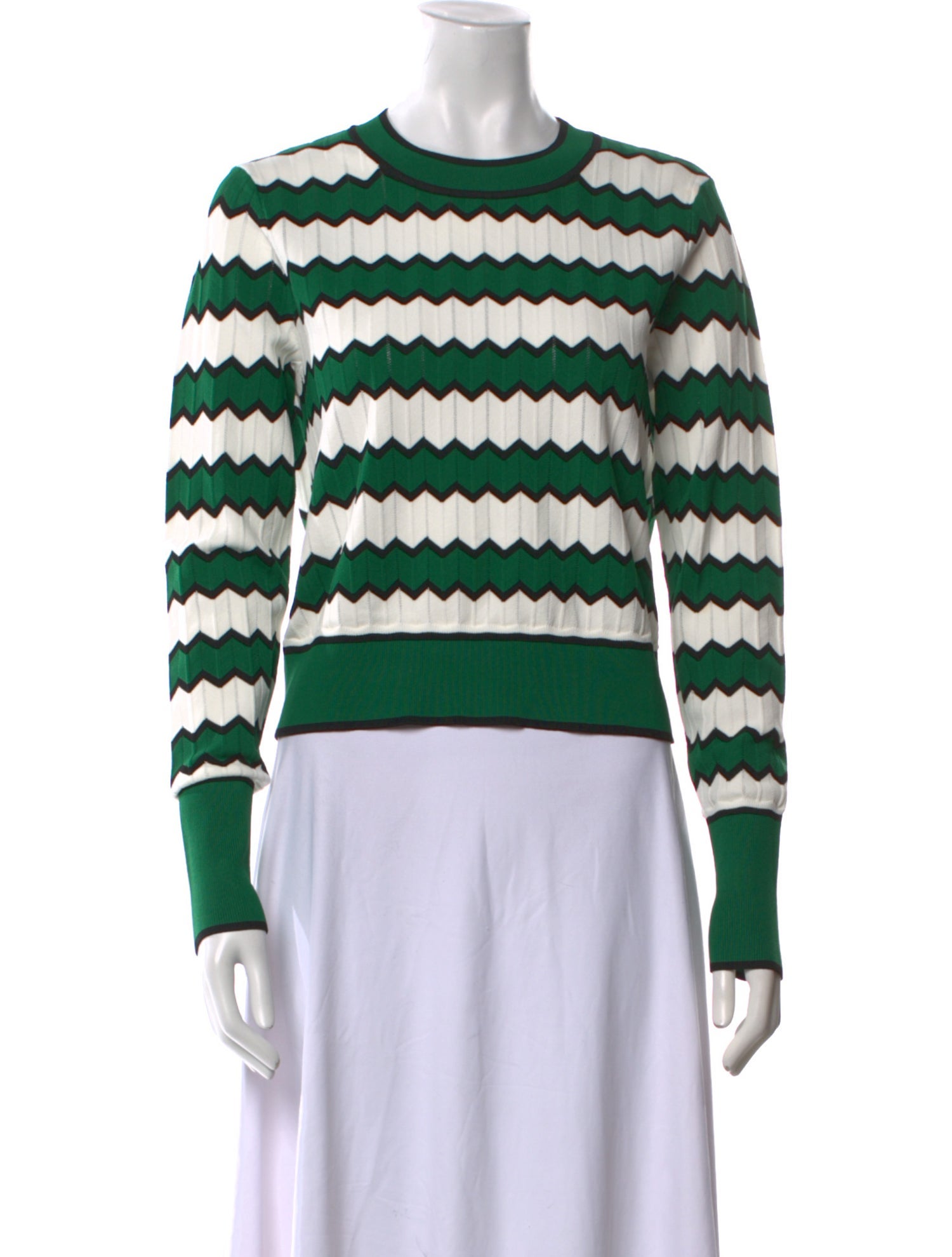 Veronica Beard Striped Crew Neck Sweater