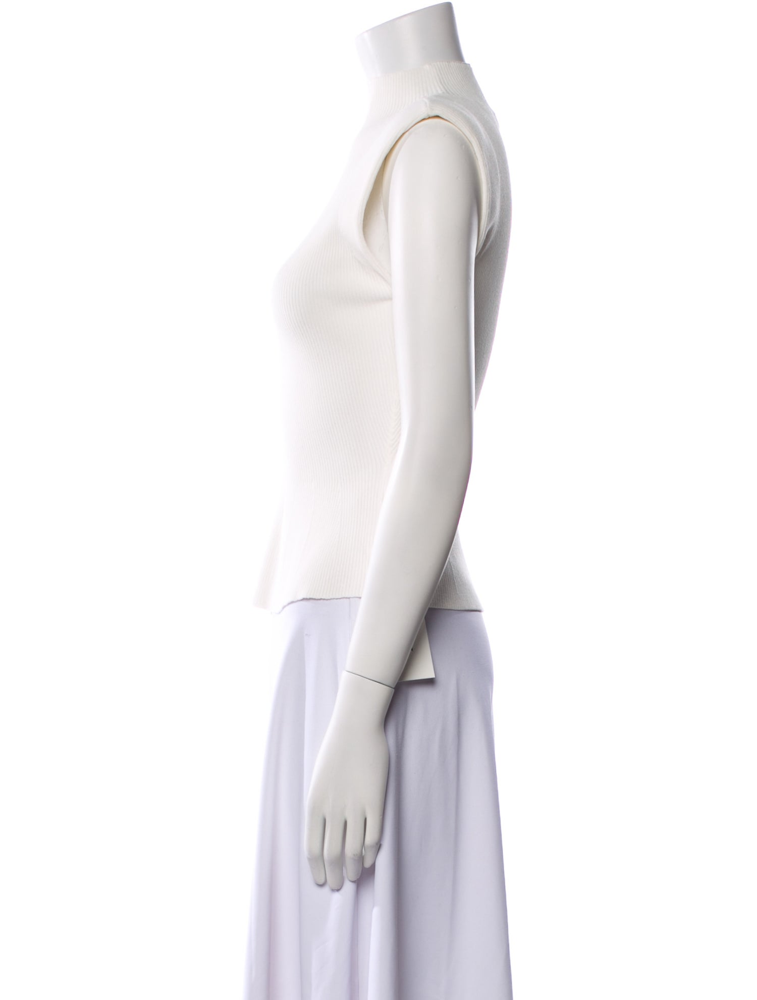 Veronica Beard Mock Neck Sleeveless Top