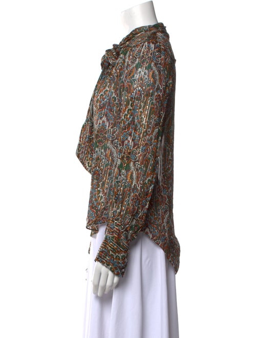Veronica Beard Silk Paisley Print Blouse