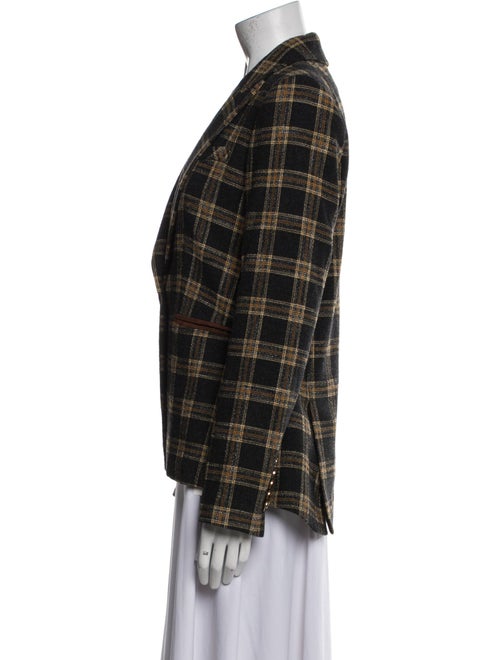 Veronica Beard Plaid Print Blazer