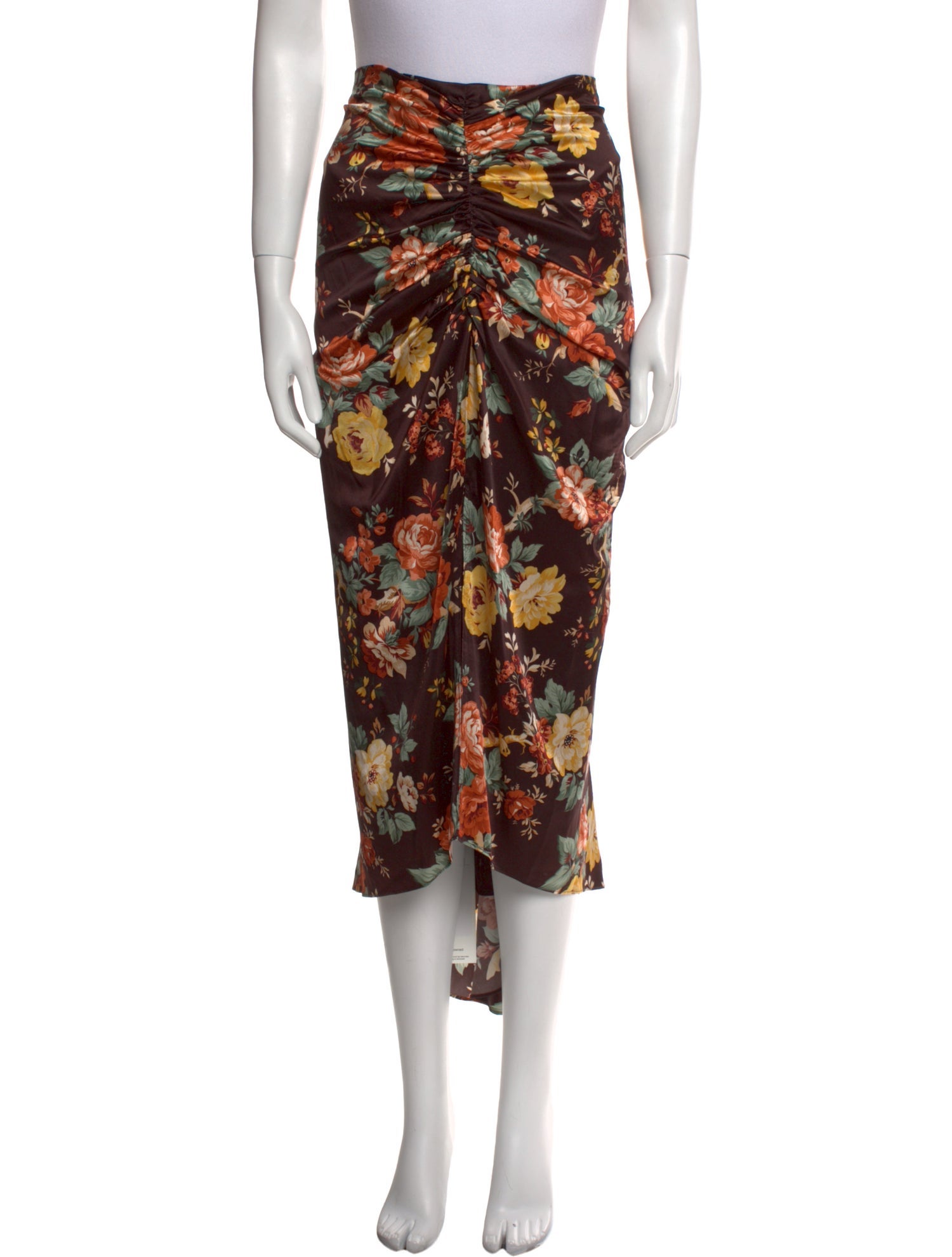 Veronica Beard Floral Print Midi Length Skirt