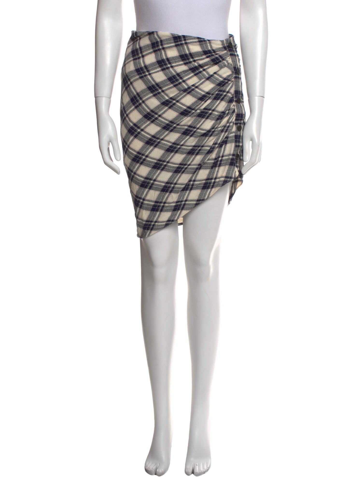 Veronica Beard Plaid Print Knee-Length Skirt