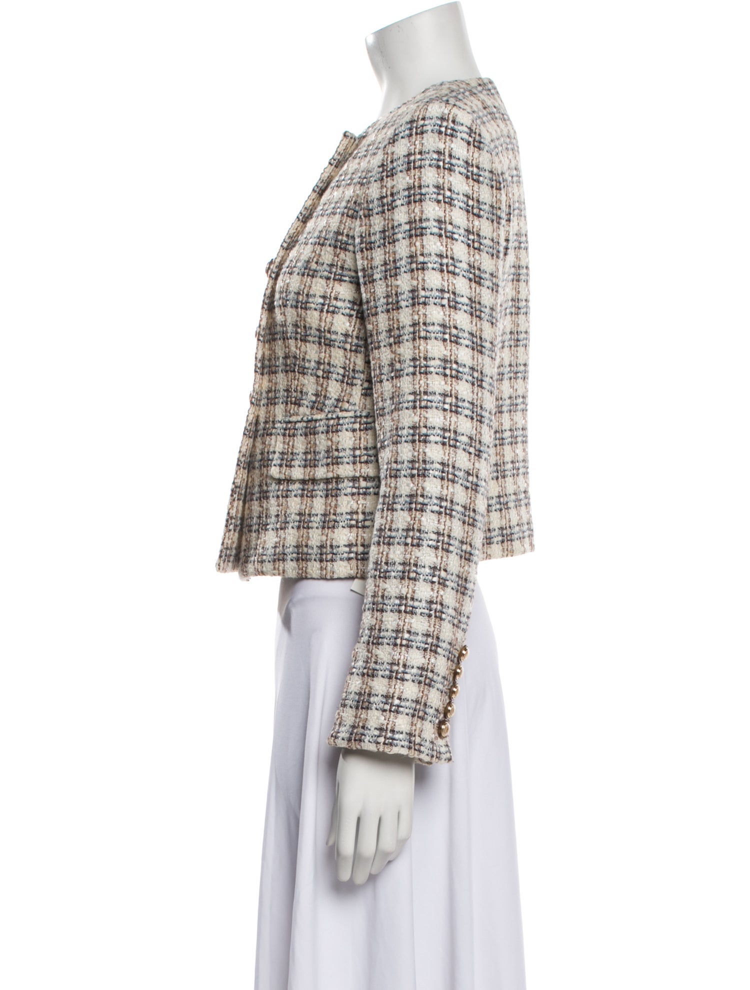 Veronica Beard Tweed Pattern Evening Jacket