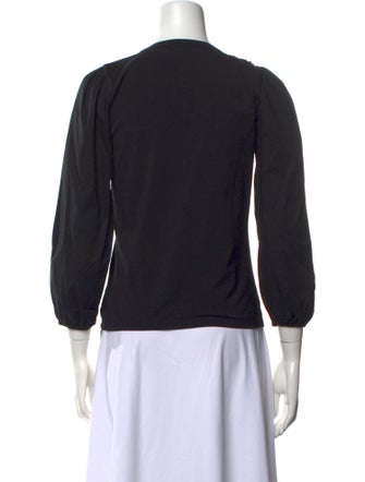 Veronica Beard Graphic Print Crew Neck Top