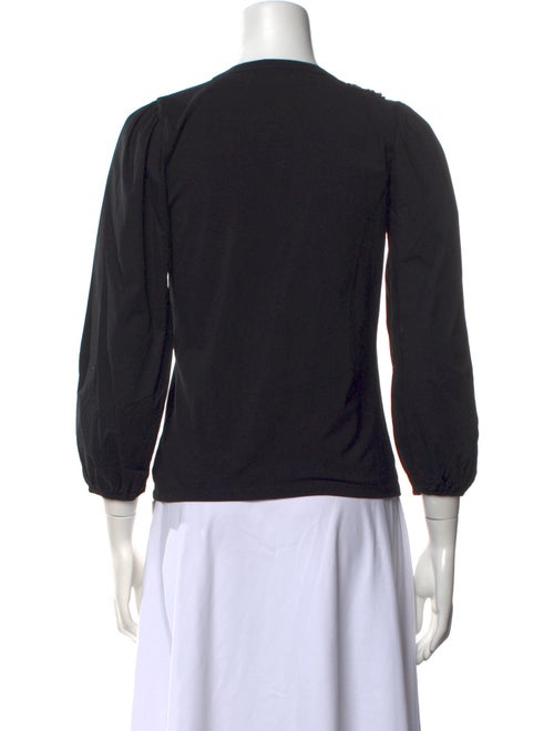 Veronica Beard Graphic Print Crew Neck Top