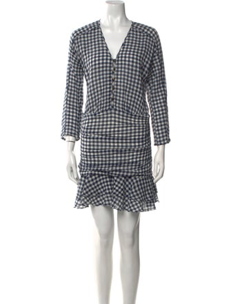 Veronica Beard Plaid Print Mini Dress
