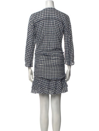 Veronica Beard Plaid Print Mini Dress