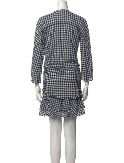 Veronica Beard Plaid Print Mini Dress