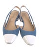 Veronica Beard Denim Colorblock Pattern Slingback Flats