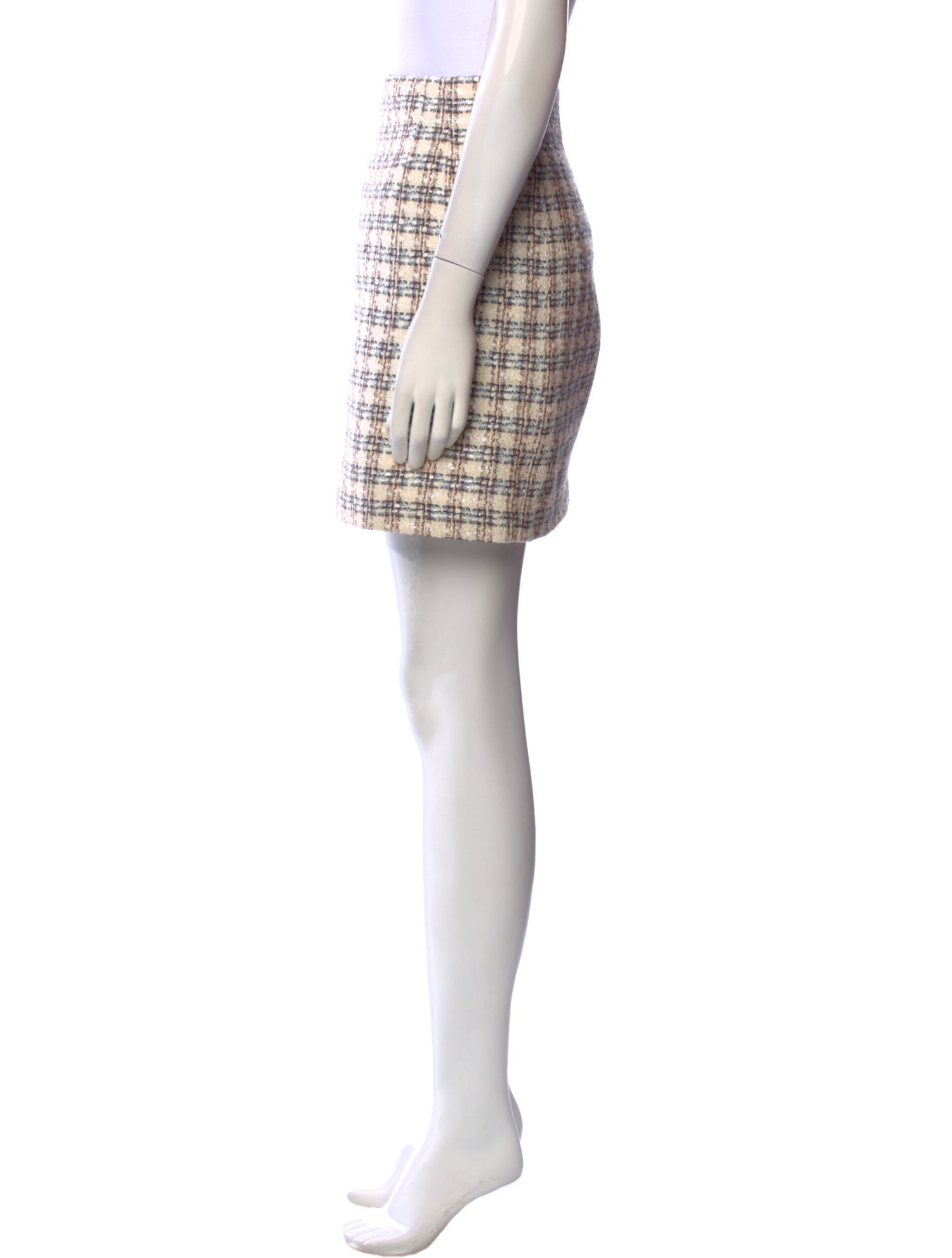 Veronica Beard Tweed Pattern Mini Skirt