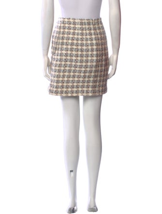 Veronica Beard Tweed Pattern Mini Skirt