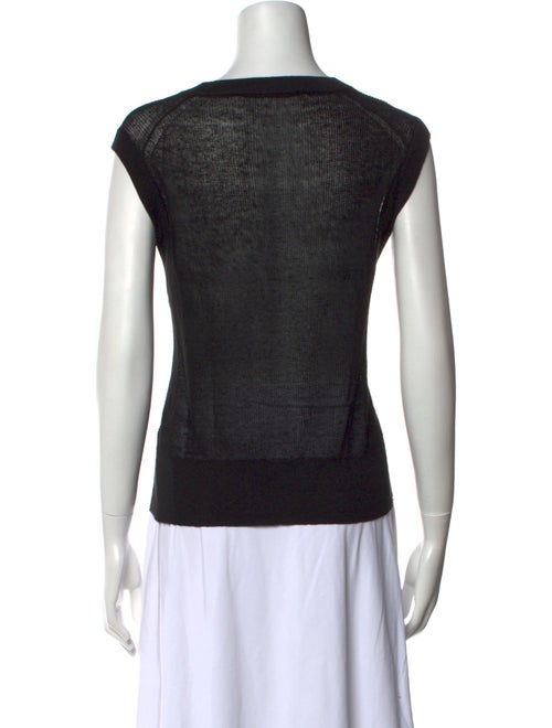 Veronica Beard Linen Crew Neck Crop Top