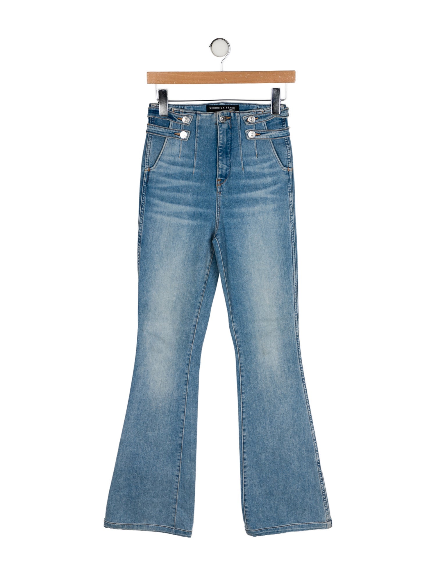 Veronica Beard High-Rise Wide Leg Jeans